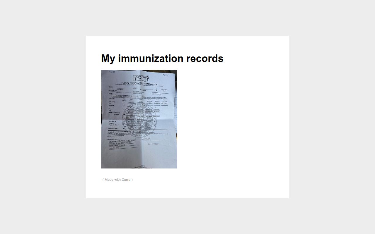 Carrd profile picture for @immunization